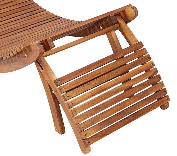 Casaria Ergonomické ležadlo z akáciového dreva