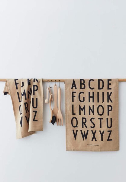 Design Letters Kuchynská utierka Design Letters, sada 2 ks, beige