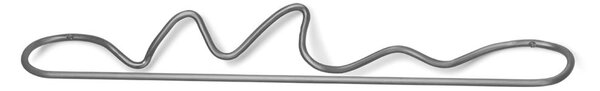 Ferm Living Vešiak na uteráky Curvature, black brass