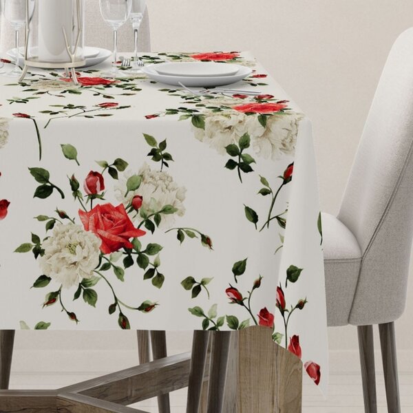 Obrus viacfarebný MIGD294 ruže na bielom Farba Viacfarebná Rozmery 90x90 cm