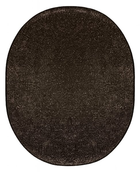 Vopi, Kusový koberec Laguna LUX čokoláda ovál, 80x150 ovál, hnedá, obývacia izba