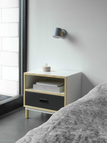 Normann Copenhagen Nástenná lampa Rise Hardwired, grey 502036