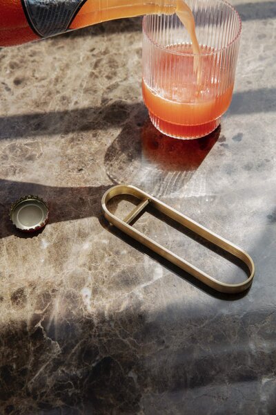 Ferm Living Otvárač na fľaše Fein, black brass