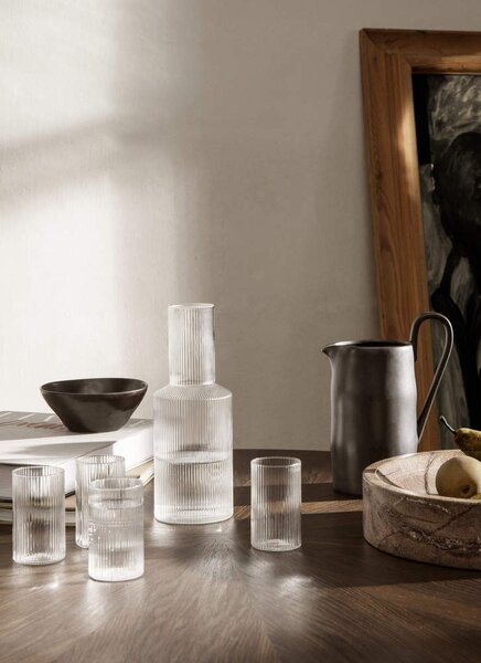 Ferm Living Poháre Ripple Verrines set 4ks, clear