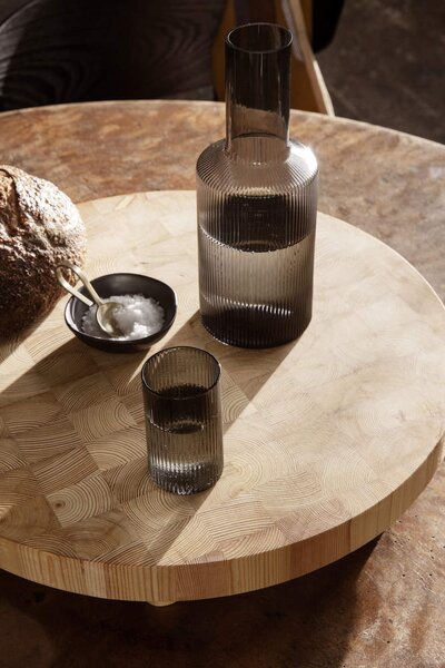 Ferm Living Poháre Ripple Verrines set 4ks, smoked grey