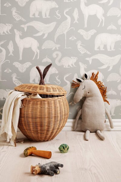 Ferm Living Úložný kôš Braided Apple Large, natural