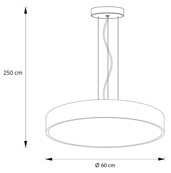 Závesné svietidlo Arcchio LED Vanida, čierne, Ø 60 cm, hore/dole, Čierna, Kuchyňa, Hliník, Moderný, Závesné svietidlo