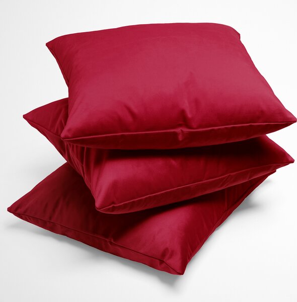 Biante Zamatová obliečka na vankúš Velvet Prémium SVP-049 Jahodovo červená 30 x 50 cm