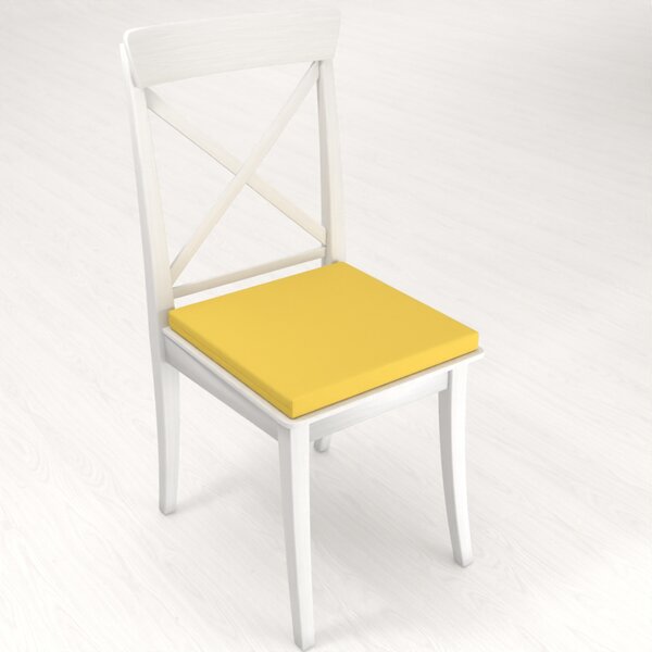 Biante Štvorcový podsedák Rongo RG-090 Svetlo žltý - 38x38x3 cm