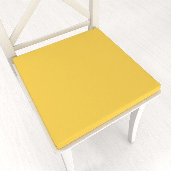 Biante Štvorcový podsedák Rongo RG-090 Svetlo žltý - 38x38x3 cm