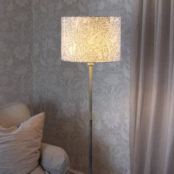 Stojacia lampa Amy, Eldertree zelená/zlatá, výška 150 cm, E27, Zelená, Obývacia izba / jedáleň, Textil / látka / hodváb, Stojaca lampa