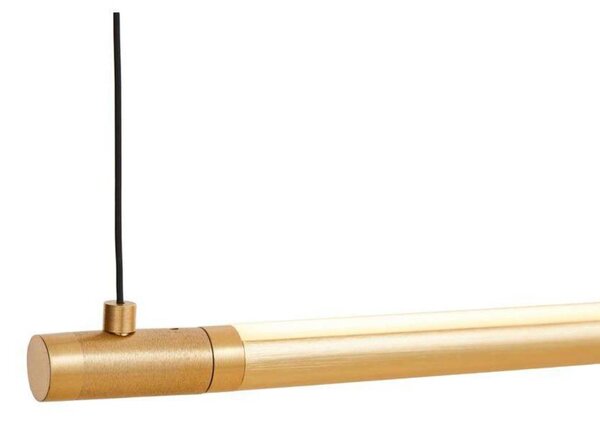 LOOM DESIGN LED závesné svietidlo Straw 200, zlatá, hliník, Mosadz / zlato, Obývacia izba / jedáleň, Hliník, Moderný, Závesné svietidlo