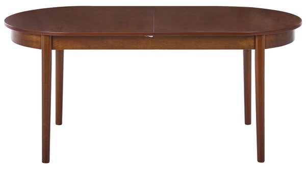 Rozkladací jedálenský stôl tmavý jaseň MDF vrchná časť 180/220 x 90 cm drevené nohy moderný štýl kuchyňa jedáleň