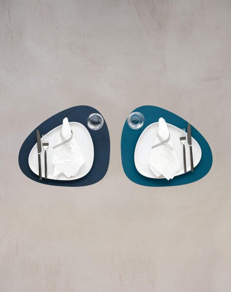Lind DNA Obojstranné prestieranie Double Curve L, midnight blue / petrol