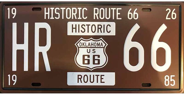 Retro Cedule Ceduľa značka Historic Route 66