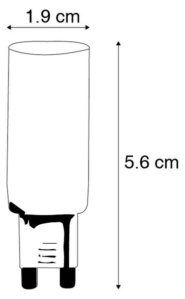 Sada 4 G9 3-stupňovo stmievateľných LED žiaroviek 4,5W 500lm 2700K