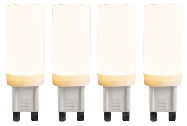 Sada 4 G9 3-stupňovo stmievateľných LED žiaroviek 4,5W 500lm 2700K