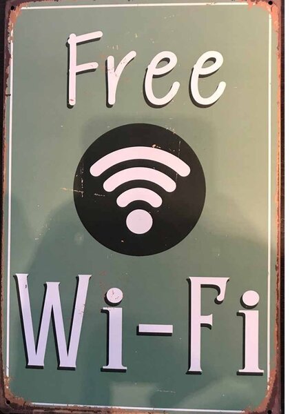 Retro Cedule Ceduľa Free Wifi