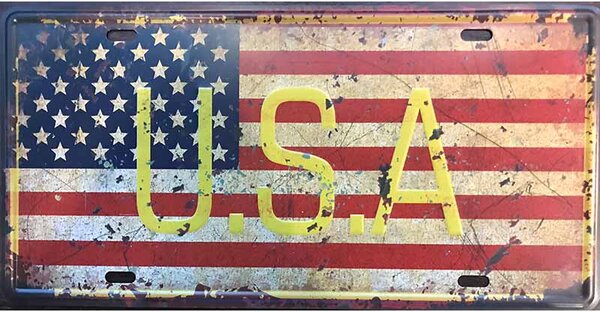 Retro Cedule Ceduľa značka vlajka USA