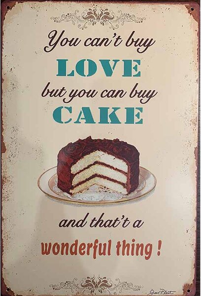 Retro Cedule Ceduľa Love Cake