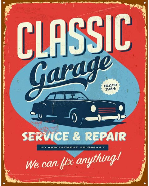 Retro Cedule Ceduľa Classic Garage
