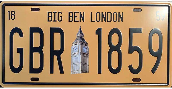 Retro Cedule Ceduľa Big Ben London