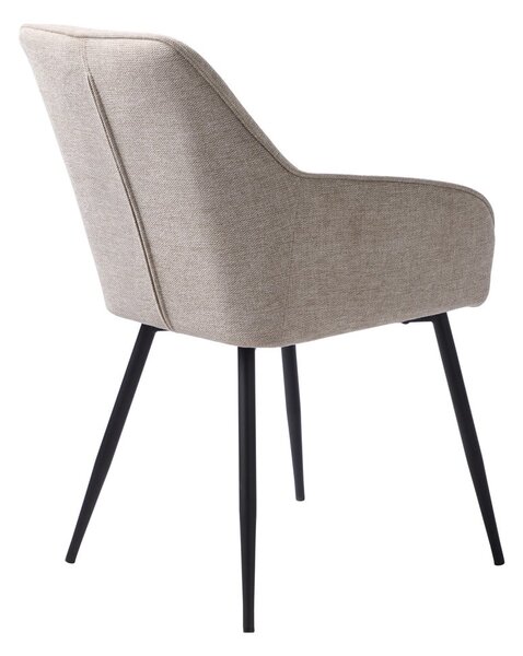 Béžové čalúnené jedálenské kreslo s podrúčkami Nolan – Unique Furniture