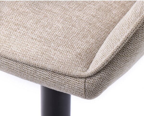 Béžové čalúnené jedálenské kreslo s podrúčkami Nolan – Unique Furniture
