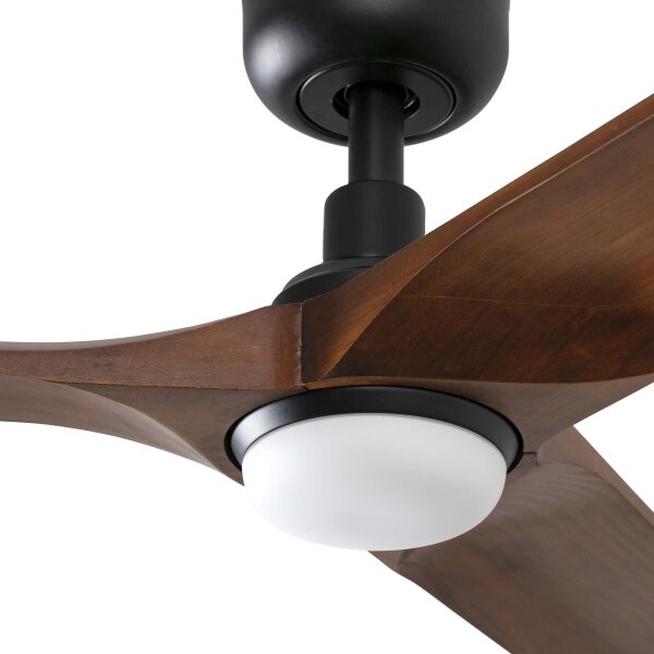 FARO 33809WT1S-LED Stmievateľný ventilátor HEYWOOD L 10W/230V CCT pr.132cm drevo/čierna WT+DO