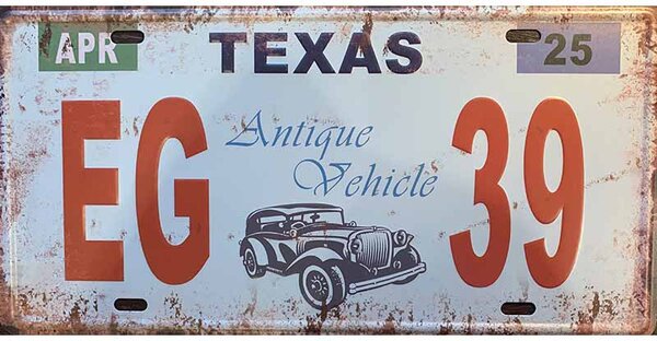 Retro Cedule Ceduľa značka Texas