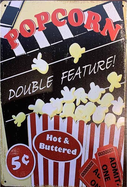 Retro Cedule Ceduľa Popcorn - Hot Buttered
