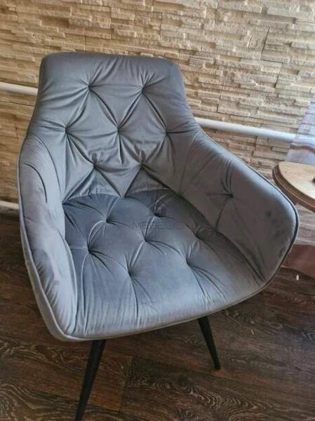 Signal MANGO VELVET jedálenská stolička ČIERNA/BLUVEL Sivá 14
