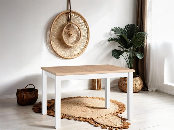 Rozkladací jedálenský stôl Mixi 5 120-150x80 - sonoma / biela