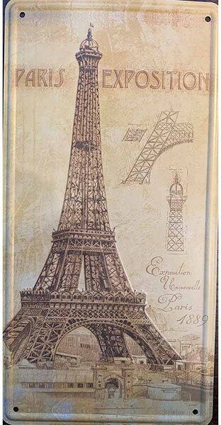 Retro Cedule Ceduľa značka Paris Exposition - Pariž