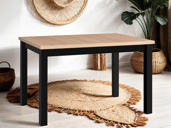 Rozkladací jedálenský stôl Mixi 5 120-150x80 - sonoma / čierna