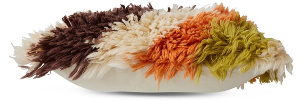 Vlnený vankúš Fluffy Striped 55 × 55 cm