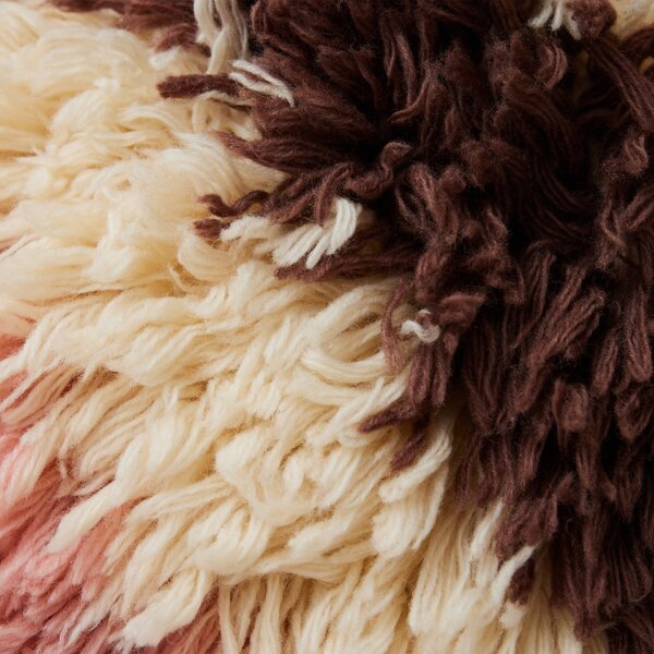 Vlnený vankúš Fluffy Striped 55 × 55 cm