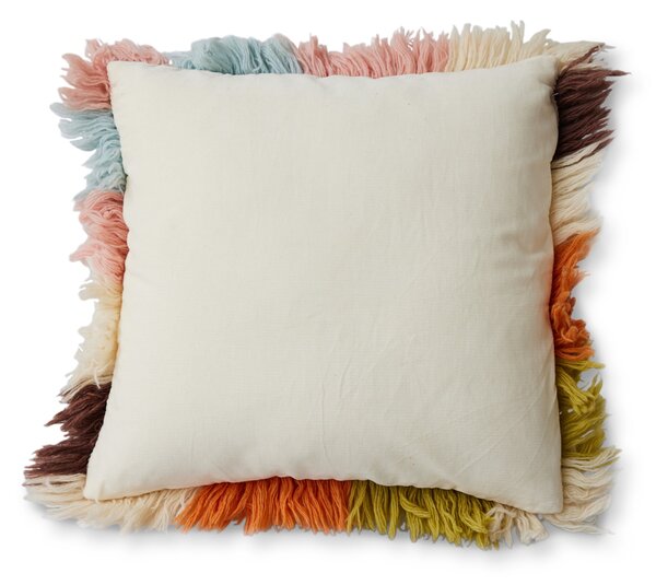 Vlnený vankúš Fluffy Striped 55 × 55 cm