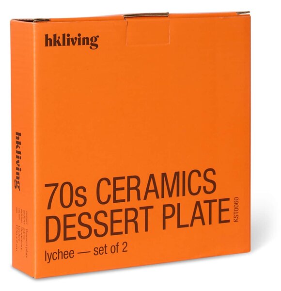 Keramický dezertný tanierik 70's Lychee – sada 2 ks