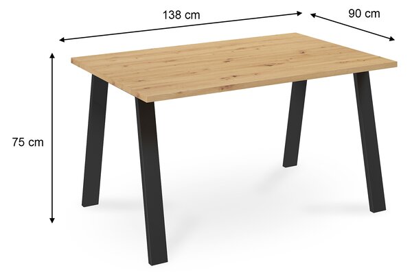 Jedálenský stôl Kleo 138x90 - dub artisan