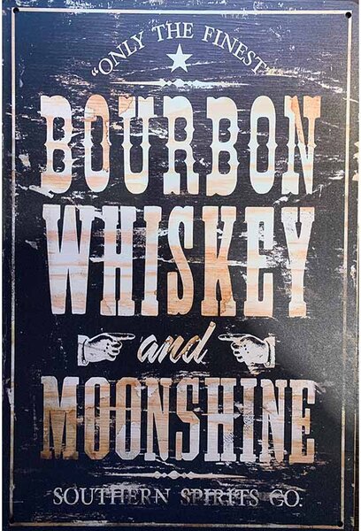 Retro Cedule Ceduľa Bourbon Whiskey and Moonshine