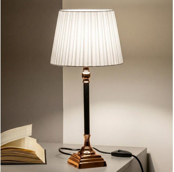 Brilagi - Stolná lampa CERIA 1xE14/40W/230V priemer 25 cm medená/biela