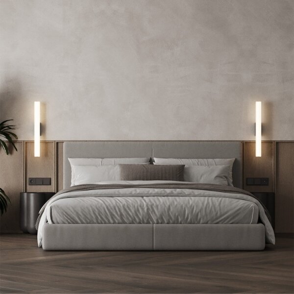 LED Kúpeľňové osvetlenie zrkadla LINEA LED/8W/230V 3000/4000/6000K IP44 45 cm čierne