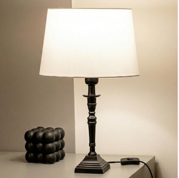 Brilagi - Stolová lampa CERIA 1xE27/60W/230V priemer 30 cm čierna/biela