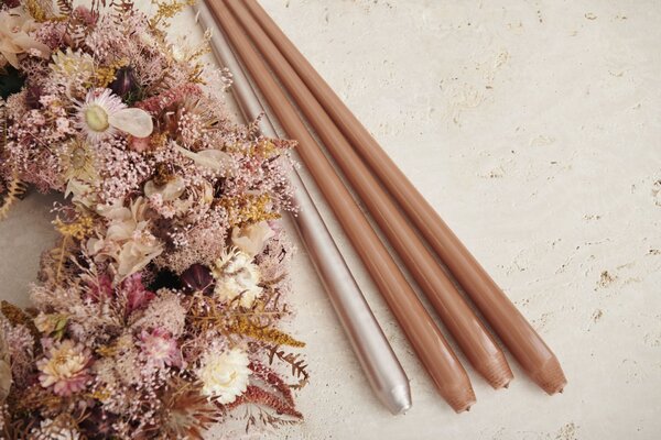 Sviečka Taper 32 cm – 72 Terra Cotta – set 2 ks