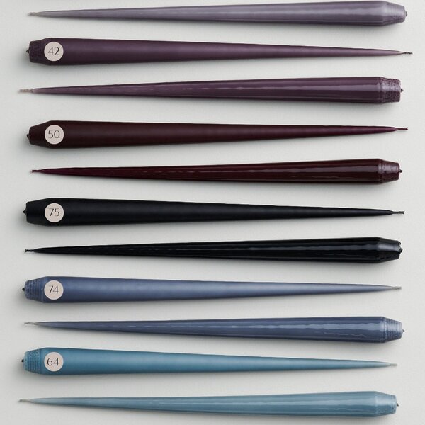 Sviečka Taper 32 cm – 75 Raw Black – set 2 ks