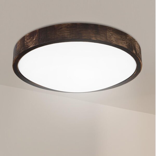 Brilagi - LED stropné svietidlo CARVALHO SLIM SMOKEY LED/36W/230V dub, priemer 37,5 cm