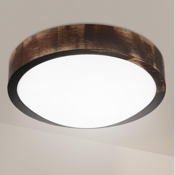 Brilagi - LED stropné svietidlo CARVALHO SLIM SMOKEY LED/20W/230V dub pr. 27,5 cm