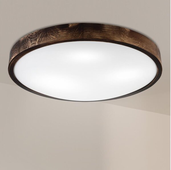 Brilagi - Stropné svietidlo CARVALHO SLIM SMOKEY 3xE27/60W/230V, dub, priemer 47,5 cm
