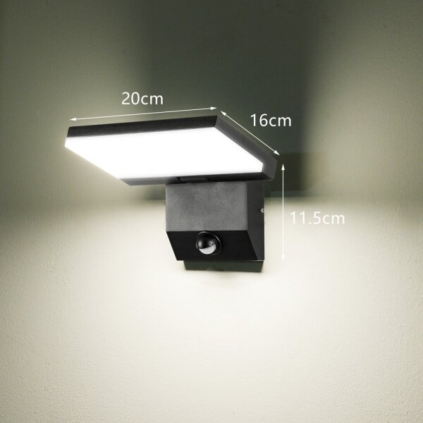 Immax 08513L - LED vonkajšie nástenné svietidlo so senzorom MODERN LED/18W/230V IP65